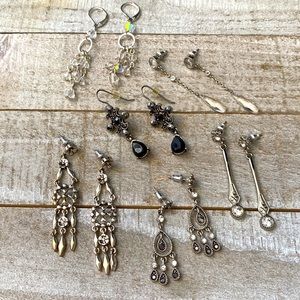 Vintage Inspired Silver Dangle Earring Lot